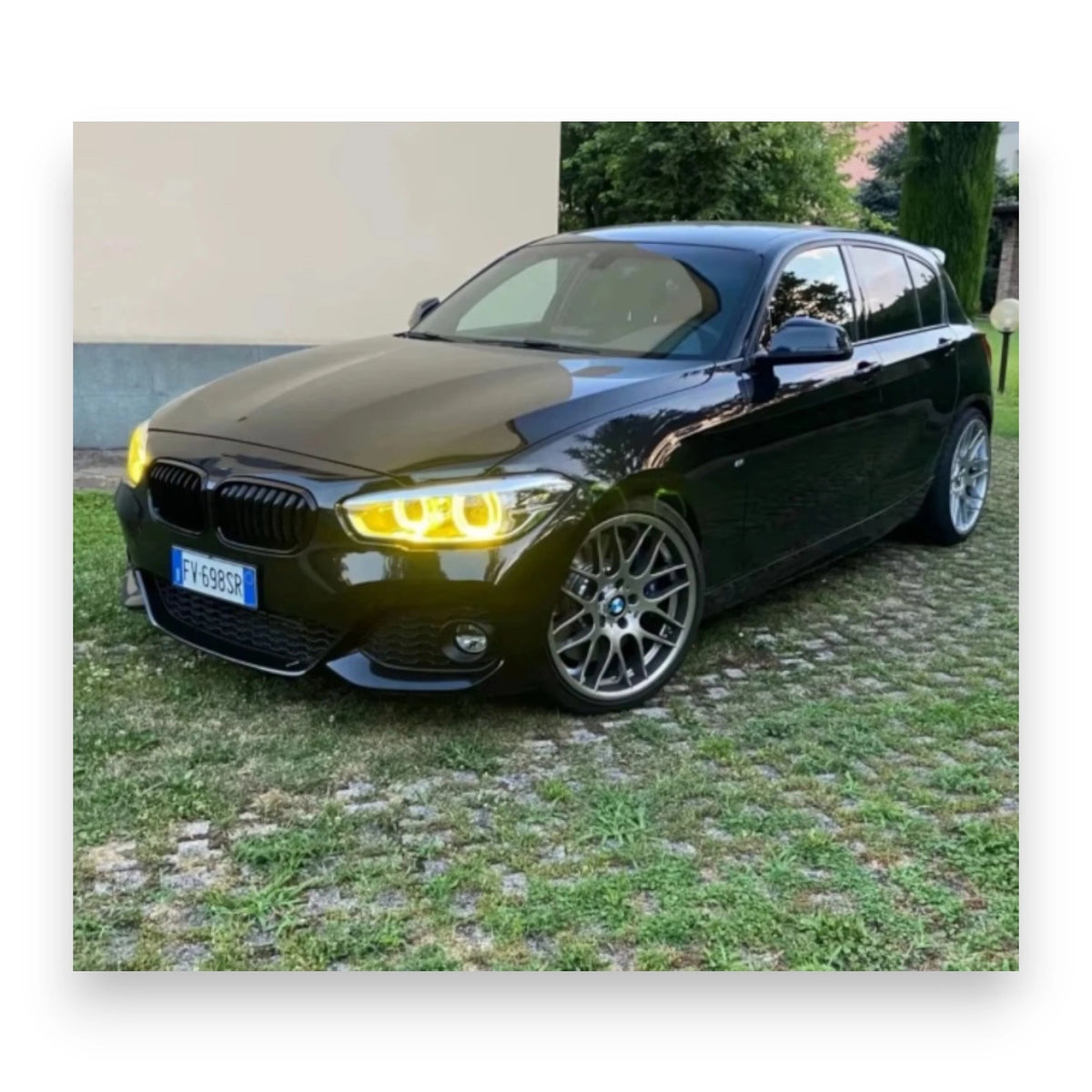 Schede DRL Angel Eyes gialli per BMW 1 serie F20 F21 LCI LED faro luce di marcia diurna
