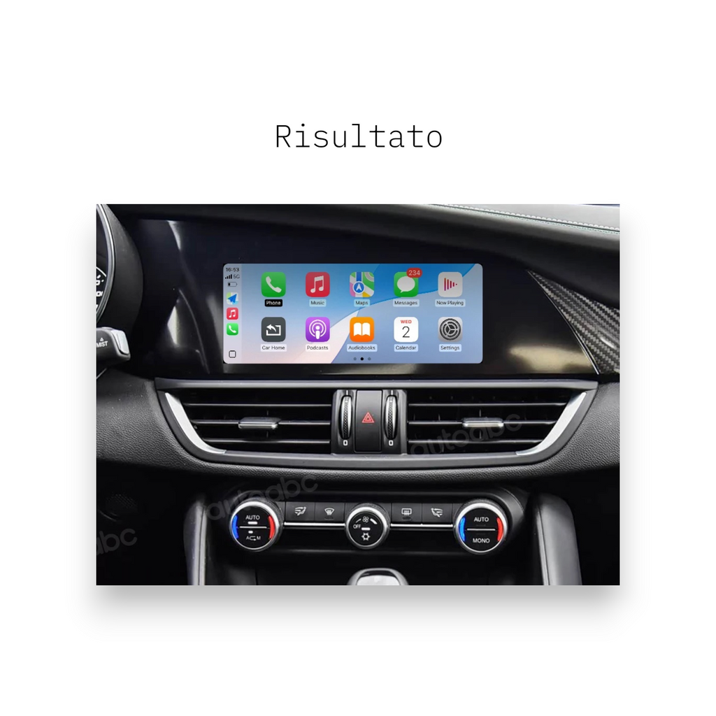 Autoradio Wireless CarPlay & Android Auto per Alfa Romeo Giulia e Stelvio