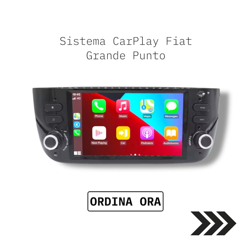 Autoradio Wireless CarPlay & Android Auto per Fiat Grande Punto Evo