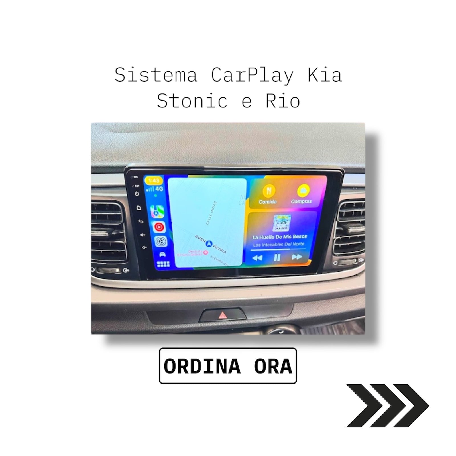 Autoradio Wireless CarPlay & Android Auto Kia Stonic e Rio (2016-2023)