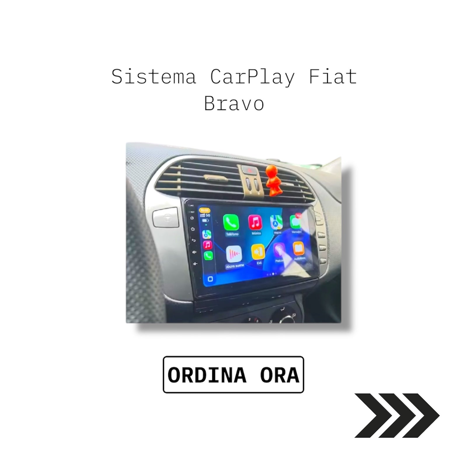 Autoradio Wireless CarPlay & Android Auto per Fiat Bravo (2007-2012)