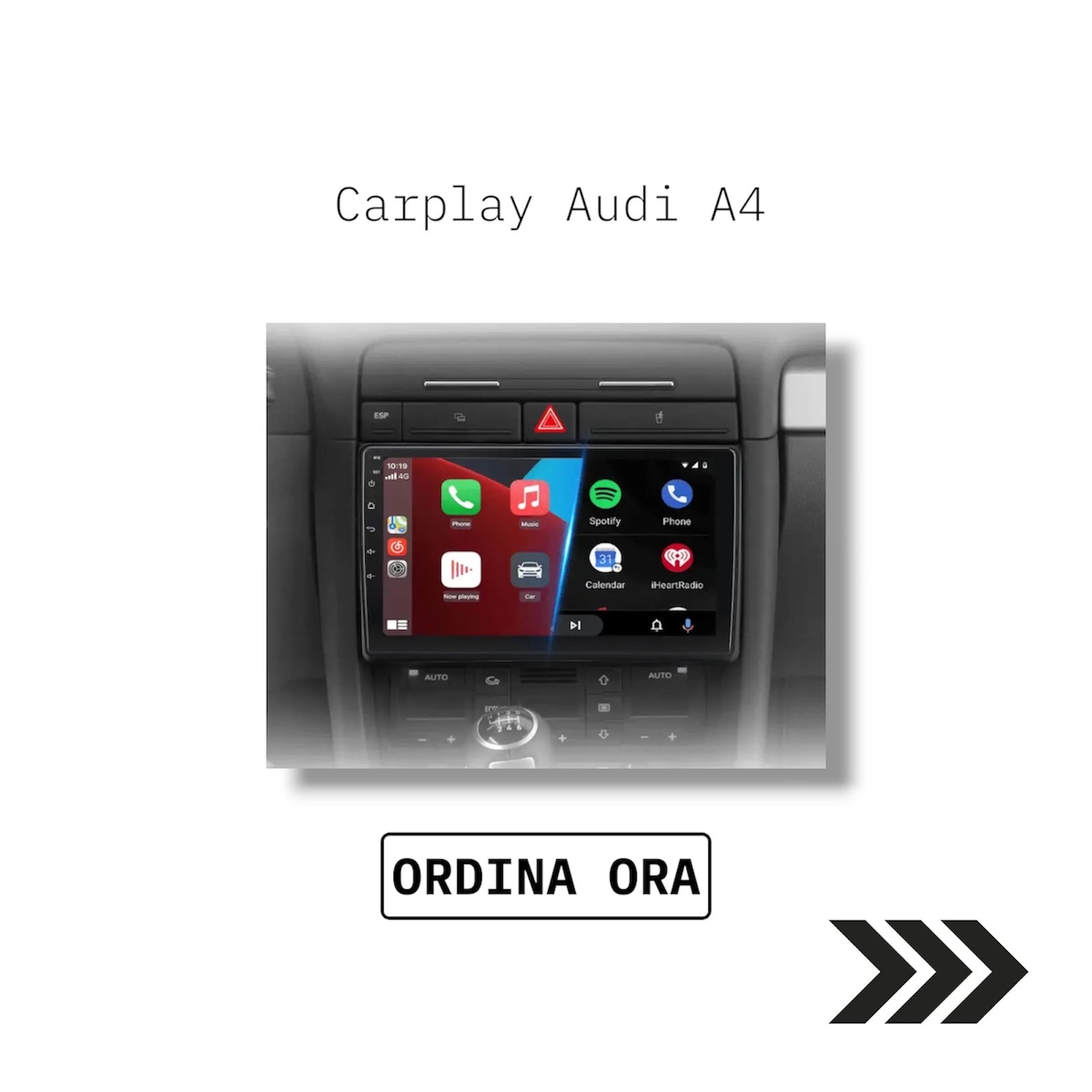 Autoradio Wireless CarPlay & Android Auto per Audi A4 (2000-2009)