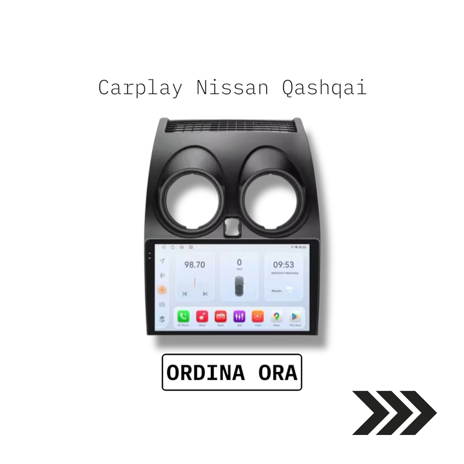 Autoradio Wireless CarPlay & Android Auto per Nissan Qashqai J10 (2006-2013)